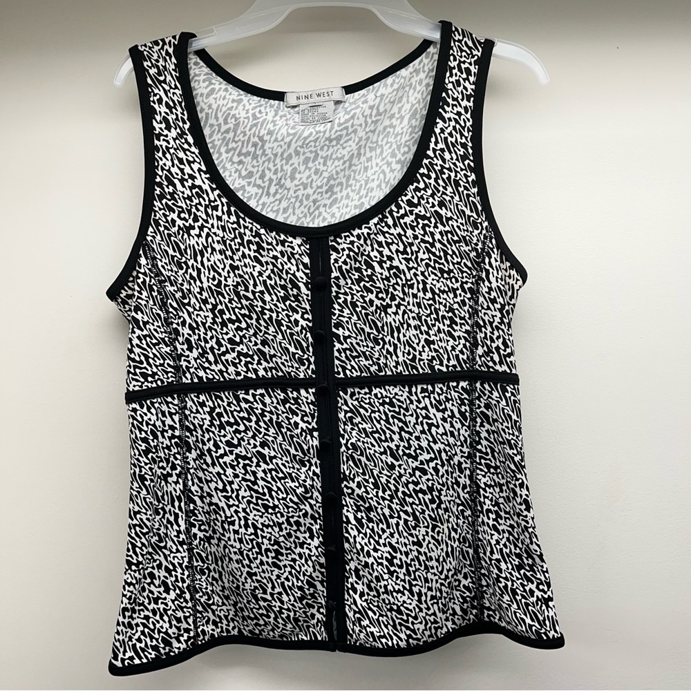 Vintage NINE WEST Print Top - Size L - Made in Korea
